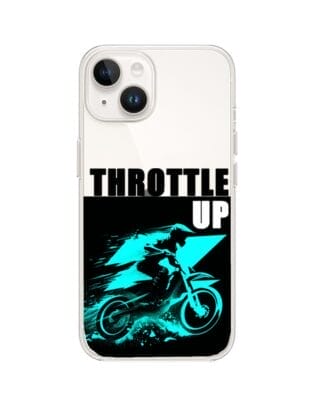 Etui do iPhone 14 przeźroczyste, silikonowe Flexi, Bikers, Cross na maxa