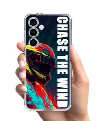 Etui do Samsung Galaxy S24 FE przeźroczyste, silikonowe Flexi, Bikers, Chase The Wind