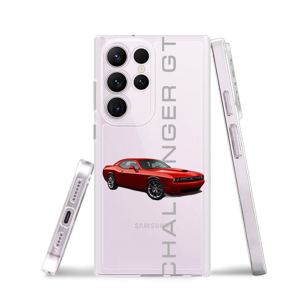 Etui do Samsung Galaxy S23 Ultra przeźroczyste, silikonowe Flexi, Szybkie Auta, czerwony Challenger GT - obrazek 3