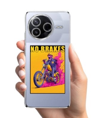 Etui do Xiaomi POCO F7 Pro przeźroczyste, silikonowe Flexi, Bikers, Motocyklem przez świat