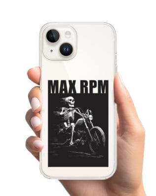 Etui do iPhone 14 Plus przeźroczyste, silikonowe Flexi, Bikers, Ghost Rider