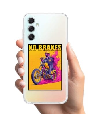 Etui do Samsung Galaxy A34 5G przeźroczyste, silikonowe Flexi, Bikers, Motocyklem przez świat
