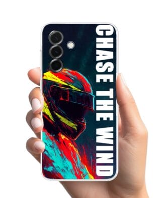 Etui do Samsung Galaxy A36 5G przeźroczyste, silikonowe Flexi, Bikers, Chase The Wind