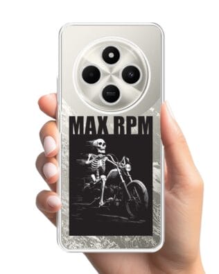 Etui do Xiaomi POCO C75 przeźroczyste, silikonowe Flexi, Bikers, Ghost Rider