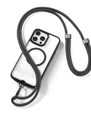 Smycz do telefonu, regulowana, ciemnoszara