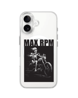 Etui do iPhone 16 z MagSafe przeźroczyste, silikonowe Flexi, Bikers, Ghost Rider