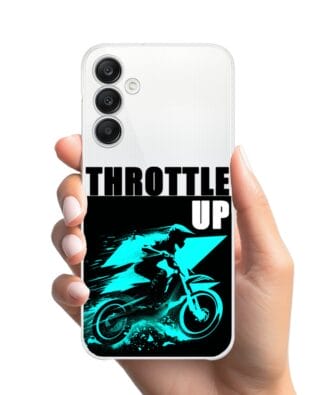 Etui do Samsung Galaxy A25 5G przeźroczyste, silikonowe Flexi, Bikers, Cross na maxa