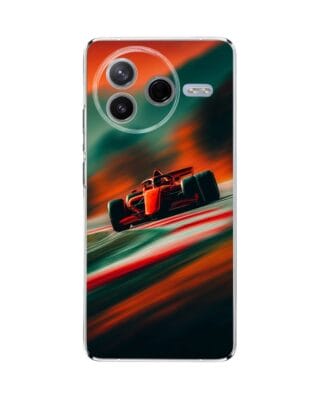 Etui do Xiaomi POCO F7 Pro przeźroczyste, silikonowe Flexi, Szybkie Auta, Wyścig F1