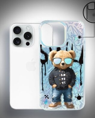 Etui do iPhone 16 Pro Max IBIZU California Sunset, zmieniające kolor, Graffiti Boy, artystyczny miś