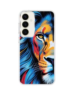 Etui do Samsung Galaxy S23 FE 5G z MagSafe przeźroczyste, silikonowe Flexi, Dzika Mandala, Lwie spojrzenie