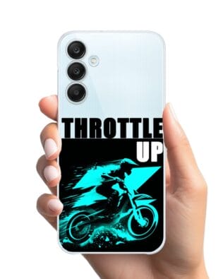 Etui do Samsung Galaxy M35 5G przeźroczyste, silikonowe Flexi, Bikers, Cross na maxa