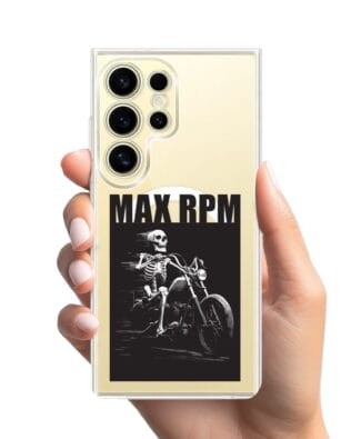 Etui do Samsung Galaxy S24 Ultra z MagSafe przeźroczyste, silikonowe Flexi, Bikers, Ghost Rider