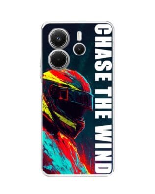 Etui do Xiaomi Redmi Note 14 4G przeźroczyste, silikonowe Flexi, Bikers, Chase The Wind