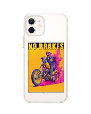 Etui do iPhone 12 Mini z MagSafe przeźroczyste, silikonowe Flexi, Bikers, Motocyklem przez świat