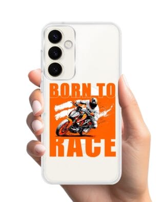 Etui do Samsung Galaxy S23 Plus z MagSafe przeźroczyste, silikonowe Flexi, Bikers, Ścigacz