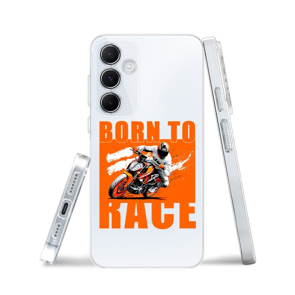 Etui do Samsung Galaxy M35 5G przeźroczyste, silikonowe Flexi, Bikers, Ścigacz - obrazek 3