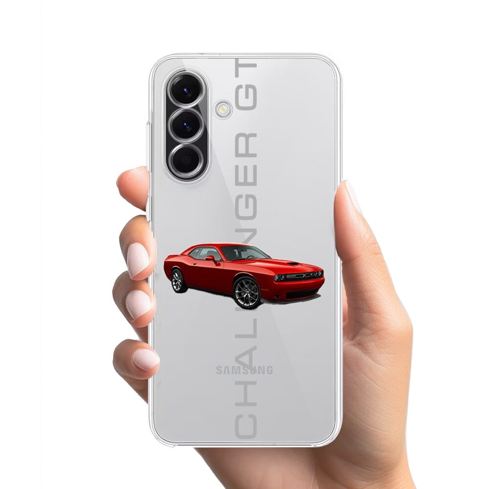 Etui do Samsung Galaxy A56 5G przeźroczyste, silikonowe Flexi, Szybkie Auta, czerwony Challenger GT - obrazek 2