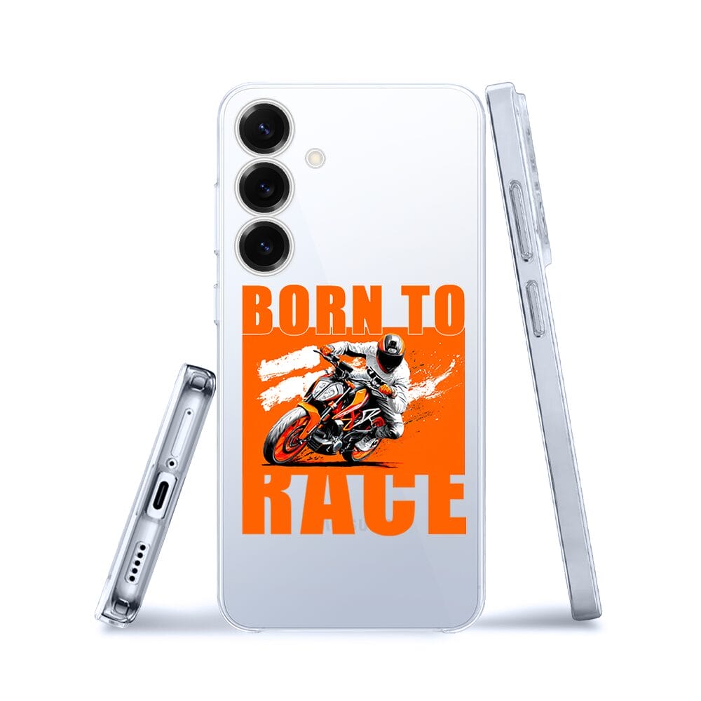 Etui do Samsung Galaxy S25 przeźroczyste, silikonowe Flexi, Bikers, Ścigacz - obrazek 3