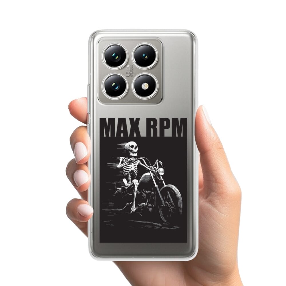 Etui do Xiaomi 14T przeźroczyste, silikonowe Flexi, Bikers, Ghost Rider - obrazek 2