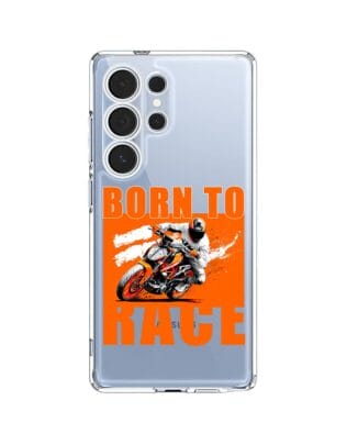 Etui do Samsung Galaxy S25 Ultra przeźroczyste, silikonowe Flexi, Bikers, Ścigacz