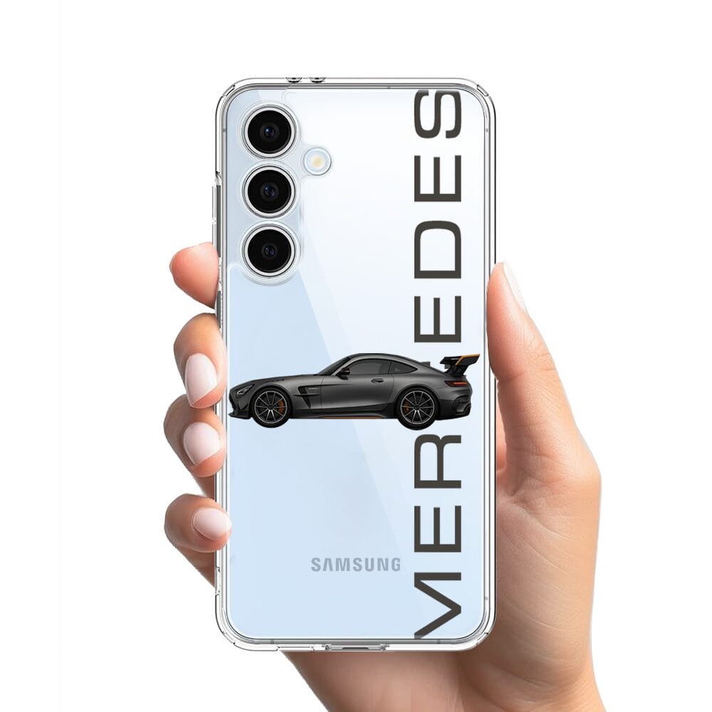 Etui do Samsung Galaxy S24 FE przeźroczyste, silikonowe Flexi, Szybkie Auta, Stalowe AMG-GT - obrazek 2