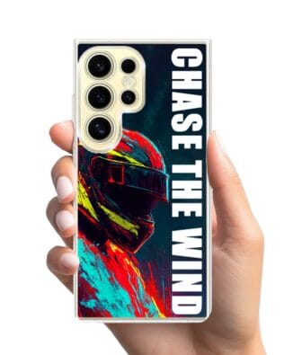 Etui do Samsung Galaxy S24 Ultra z MagSafe przeźroczyste, silikonowe Flexi, Bikers, Chase The Wind