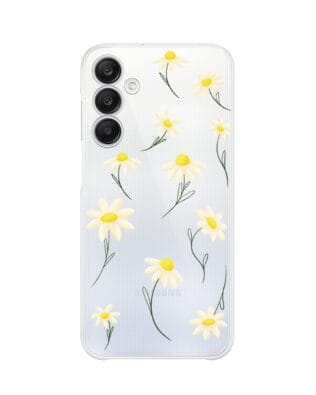 Etui do Samsung Galaxy A25 5G przeźroczyste, silikonowe Flexi, stokrotki