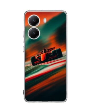 Etui do Xiaomi POCO X7 Pro przeźroczyste, silikonowe Flexi, Szybkie Auta, Wyścig F1
