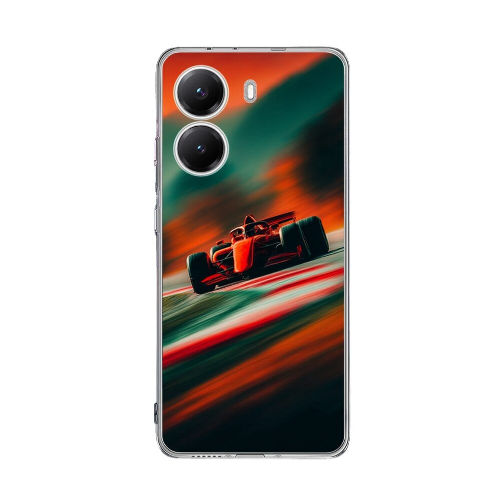 Etui do Xiaomi POCO X7 Pro przeźroczyste, silikonowe Flexi, Szybkie Auta, Wyścig F1