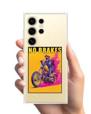 Etui do Samsung Galaxy S24 Ultra przeźroczyste, silikonowe Flexi, Bikers, Motocyklem przez świat