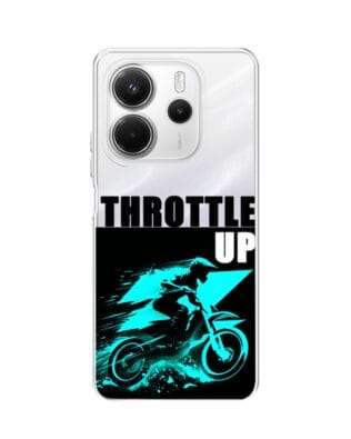 Etui do Xiaomi Redmi Note 14 5G przeźroczyste, silikonowe Flexi, Bikers, Cross na maxa