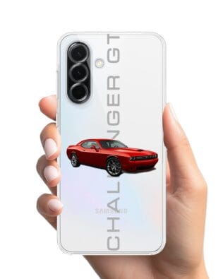 Etui do Samsung Galaxy A36 5G przeźroczyste, silikonowe Flexi, Szybkie Auta, czerwony Challenger GT