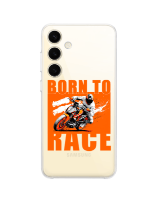 Etui do Samsung Galaxy S24 Plus przeźroczyste, silikonowe Flexi, Bikers, Ścigacz