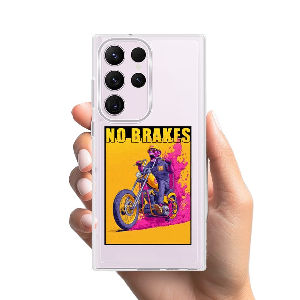 Etui do Samsung Galaxy S23 Ultra z MagSafe przeźroczyste, silikonowe Flexi, Bikers, Motocyklem przez świat - obrazek 2