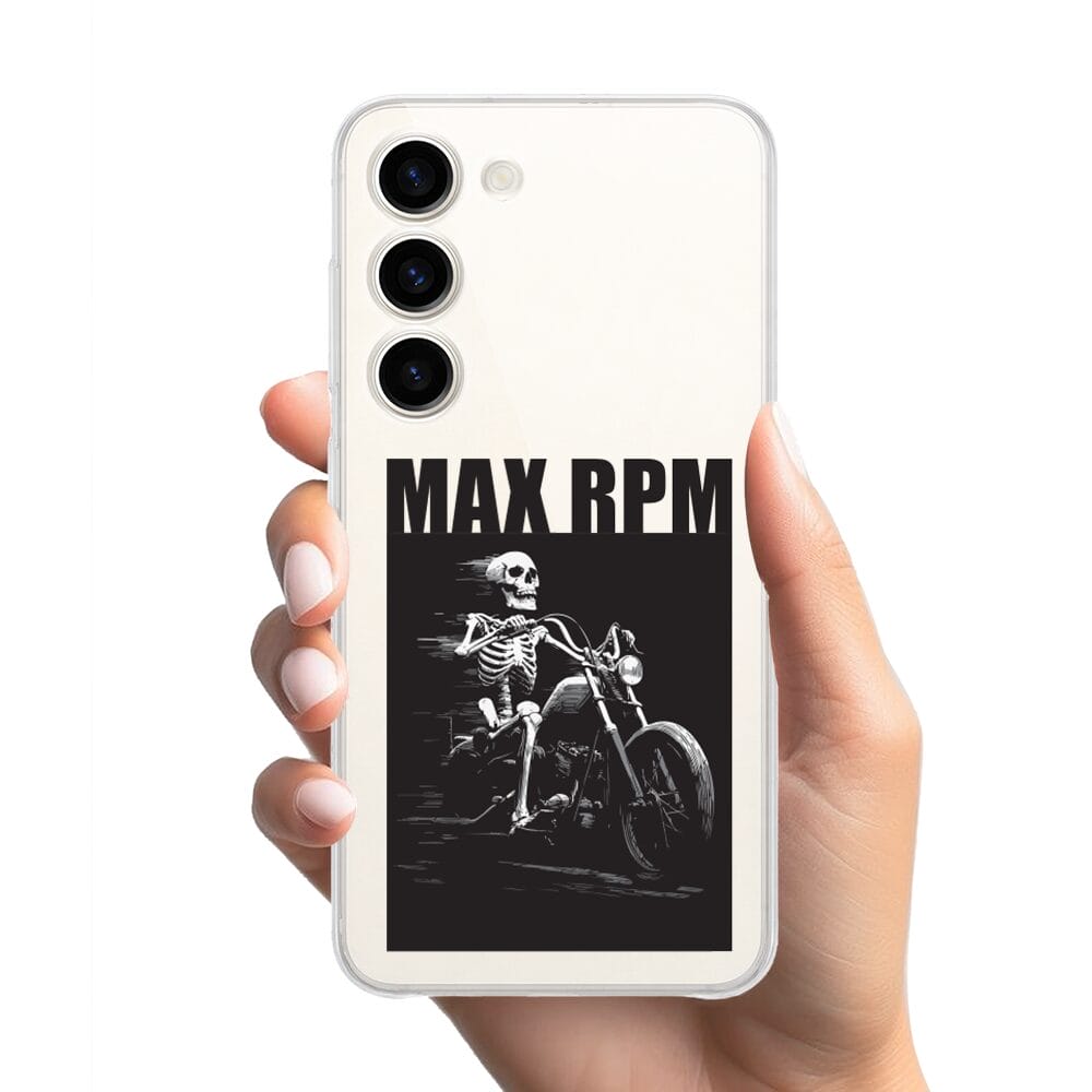 Etui do Samsung Galaxy S23 przeźroczyste, silikonowe Flexi, Bikers, Ghost Rider - obrazek 2