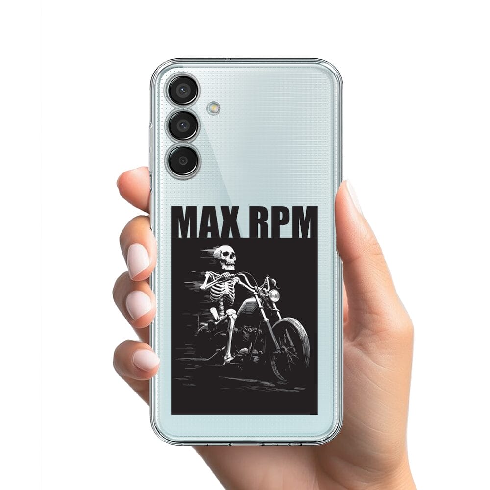 Etui do Samsung Galaxy M15 5G przeźroczyste, silikonowe Flexi, Bikers, Ghost Rider - obrazek 2