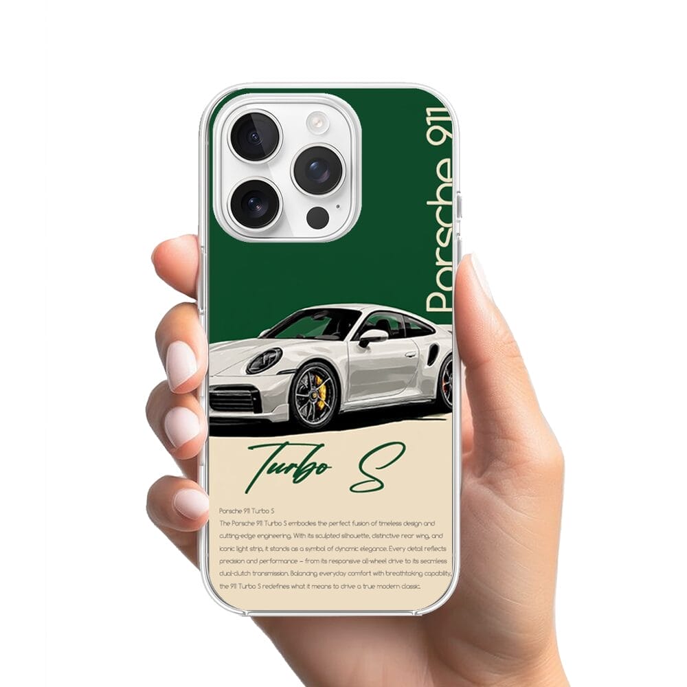 Etui do iPhone 13 Pro przeźroczyste, silikonowe Flexi, Szybkie Auta, Elegancja 911 - obrazek 2