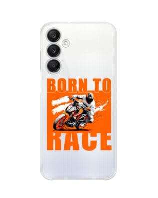 Etui do Samsung Galaxy A25 5G przeźroczyste, silikonowe Flexi, Bikers, Ścigacz