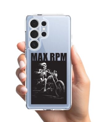 Etui do Samsung Galaxy S25 Ultra przeźroczyste, silikonowe Flexi, Bikers, Ghost Rider