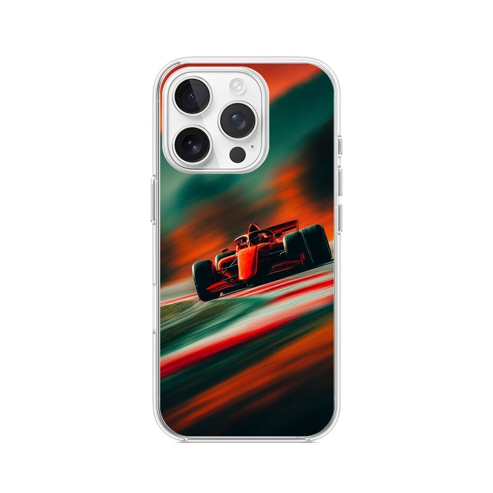 Etui do iPhone 13 Pro przeźroczyste, silikonowe Flexi, Szybkie Auta, Wyścig F1