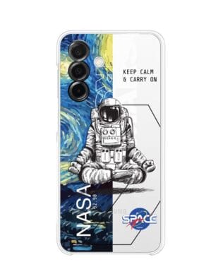 Etui do Samsung Galaxy A26 5G przeźroczyste, silikonowe Flexi, Keep Calm in Cosmos