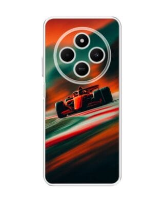 Etui do Xiaomi POCO C75 przeźroczyste, silikonowe Flexi, Szybkie Auta, Wyścig F1