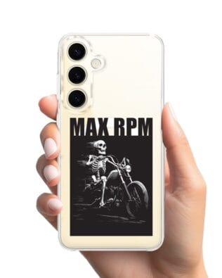 Etui do Samsung Galaxy S24 z MagSafe przeźroczyste, silikonowe Flexi, Bikers, Ghost Rider