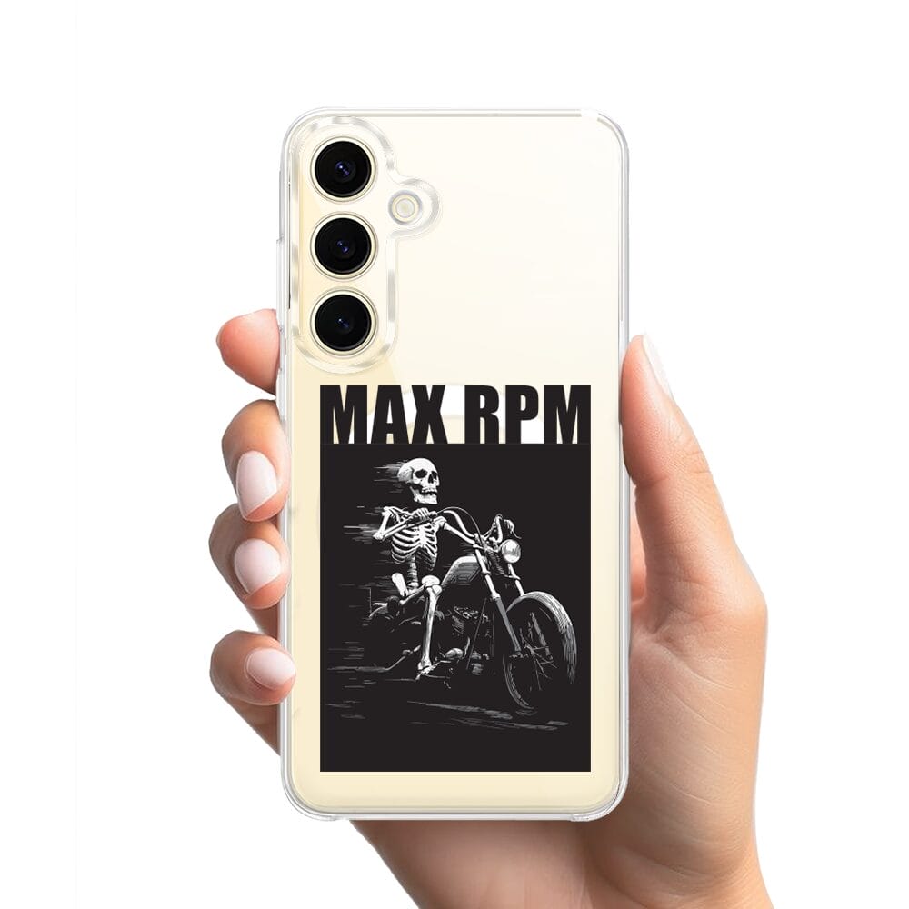 Etui do Samsung Galaxy S24 z MagSafe przeźroczyste, silikonowe Flexi, Bikers, Ghost Rider - obrazek 2