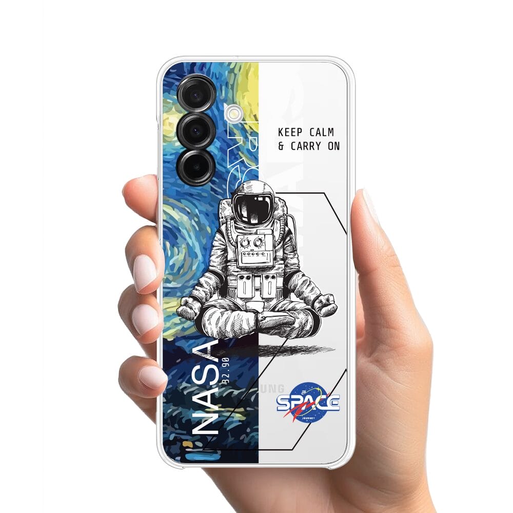 Etui do Samsung Galaxy A26 5G przeźroczyste, silikonowe Flexi, Keep Calm in Cosmos - obrazek 2