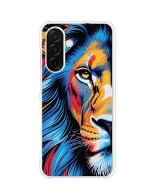 Etui do Samsung Galaxy A26 5G z MagSafe przeźroczyste, silikonowe Flexi, Dzika Mandala, Lwie spojrzenie