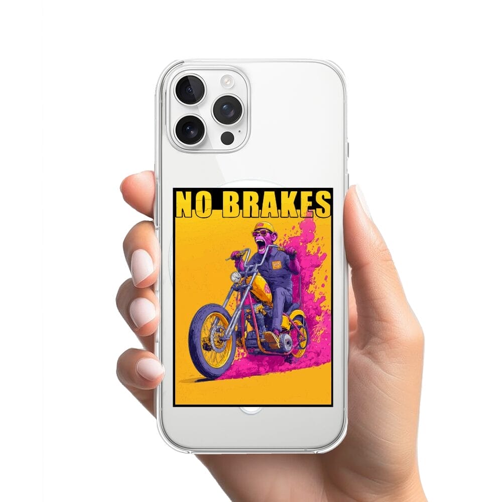 Etui do iPhone 12 Pro Max z MagSafe przeźroczyste, silikonowe Flexi, Bikers, Motocyklem przez świat - obrazek 2