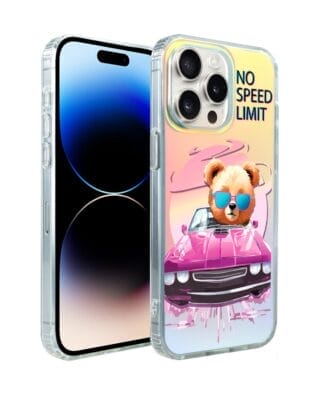 Etui do iPhone 15 Pro IBIZU California Sunset, zmieniające kolor, Pink Car, różowy samochód
