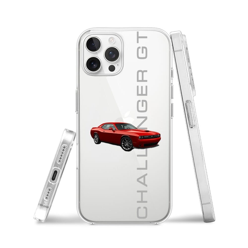 Etui do iPhone 12 Pro Max przeźroczyste, silikonowe Flexi, Szybkie Auta, czerwony Challenger GT - obrazek 3