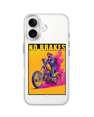 Etui do iPhone 16 z MagSafe przeźroczyste, silikonowe Flexi, Bikers, Motocyklem przez świat